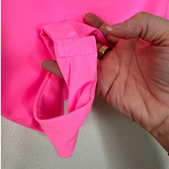 NWT Deeva Neon Hot Pink Fuchsia Strapless Bodysuit Medium - Picture 5 of 11